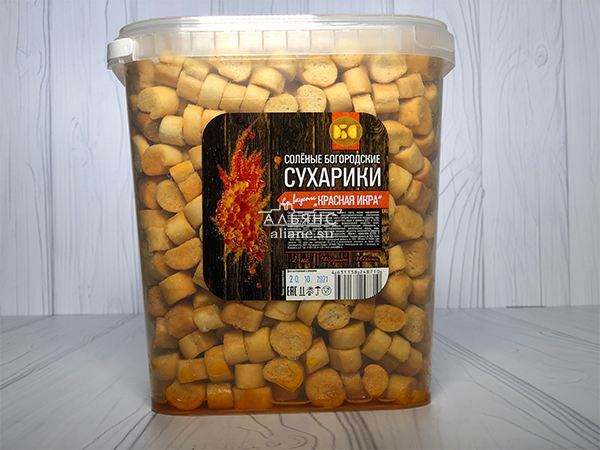Сухарики с красной икрой в Щелково