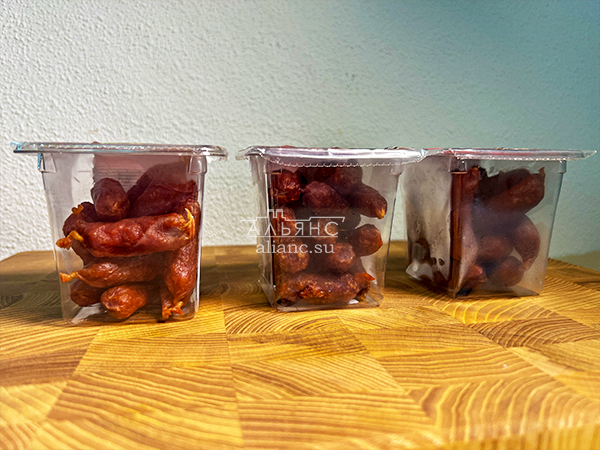 Колбаски МИНИ со вкусом аджики с/к (100 гр) в Щелково