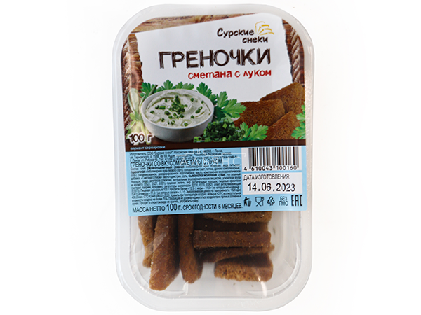 Сурские гренки Сметана с луком (100 гр) в Щелково