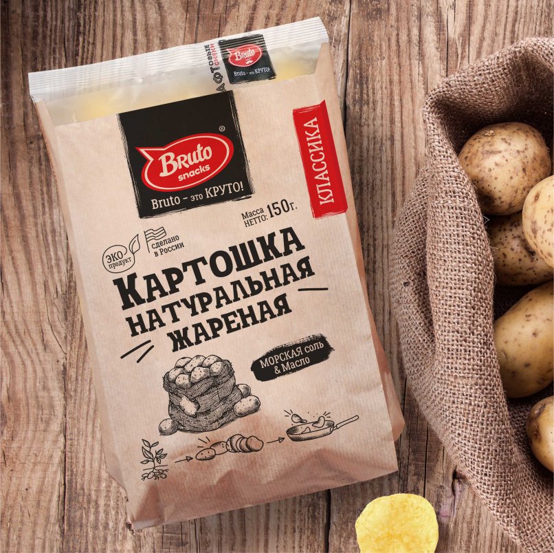 Картофель «Бруто» с солью 130 гр. в Щелково